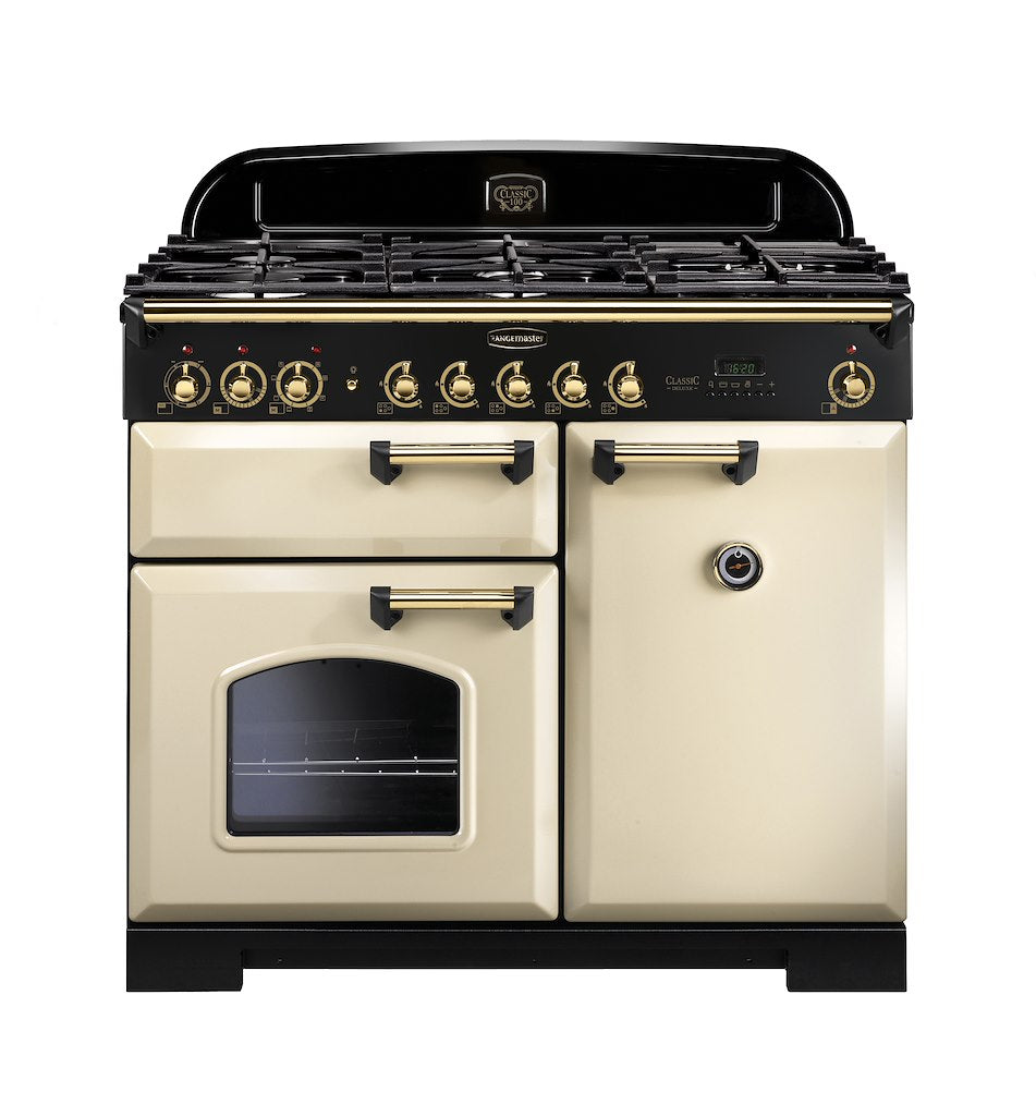Rangemaster CDL100DFFCR/B 100cm Dual Fuel Range Cooker