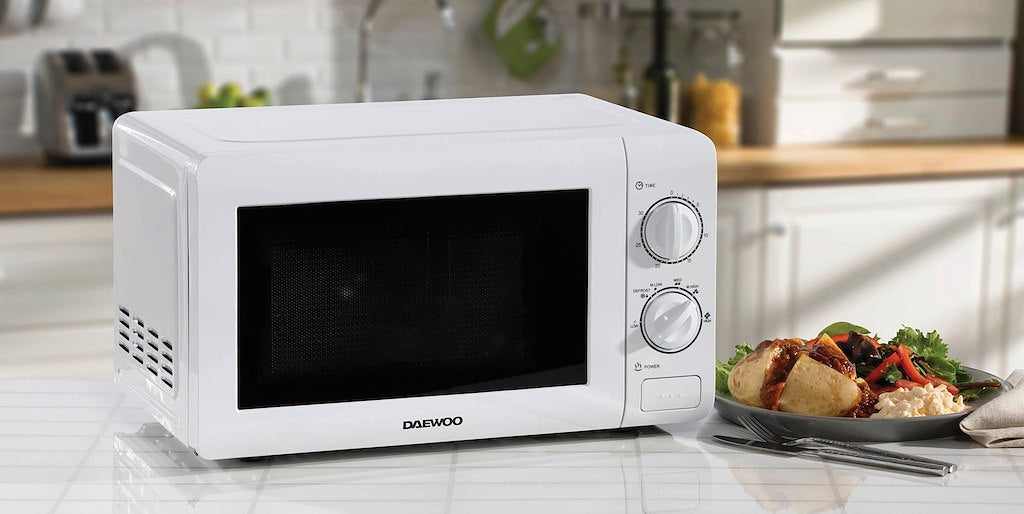 Daewoo SDA2075GE 20L White Microwave Stainless Steel Cavity 800W