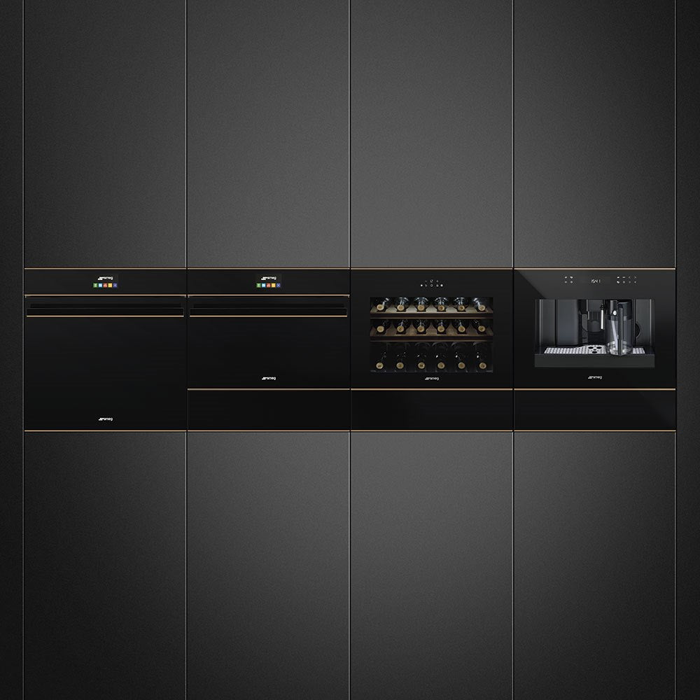 Smeg SF4604PMCNR Combi-Microwave Oven, Black