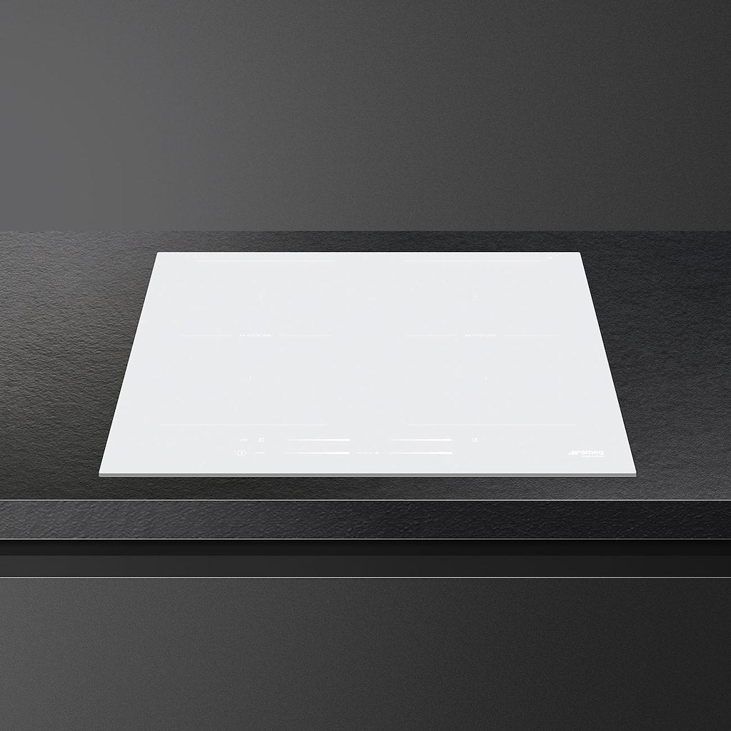 60 cm Induction Hob Intuitive Slider WHITE, 4 zones, 2 MultiZone, ECO-Logic, straight edge