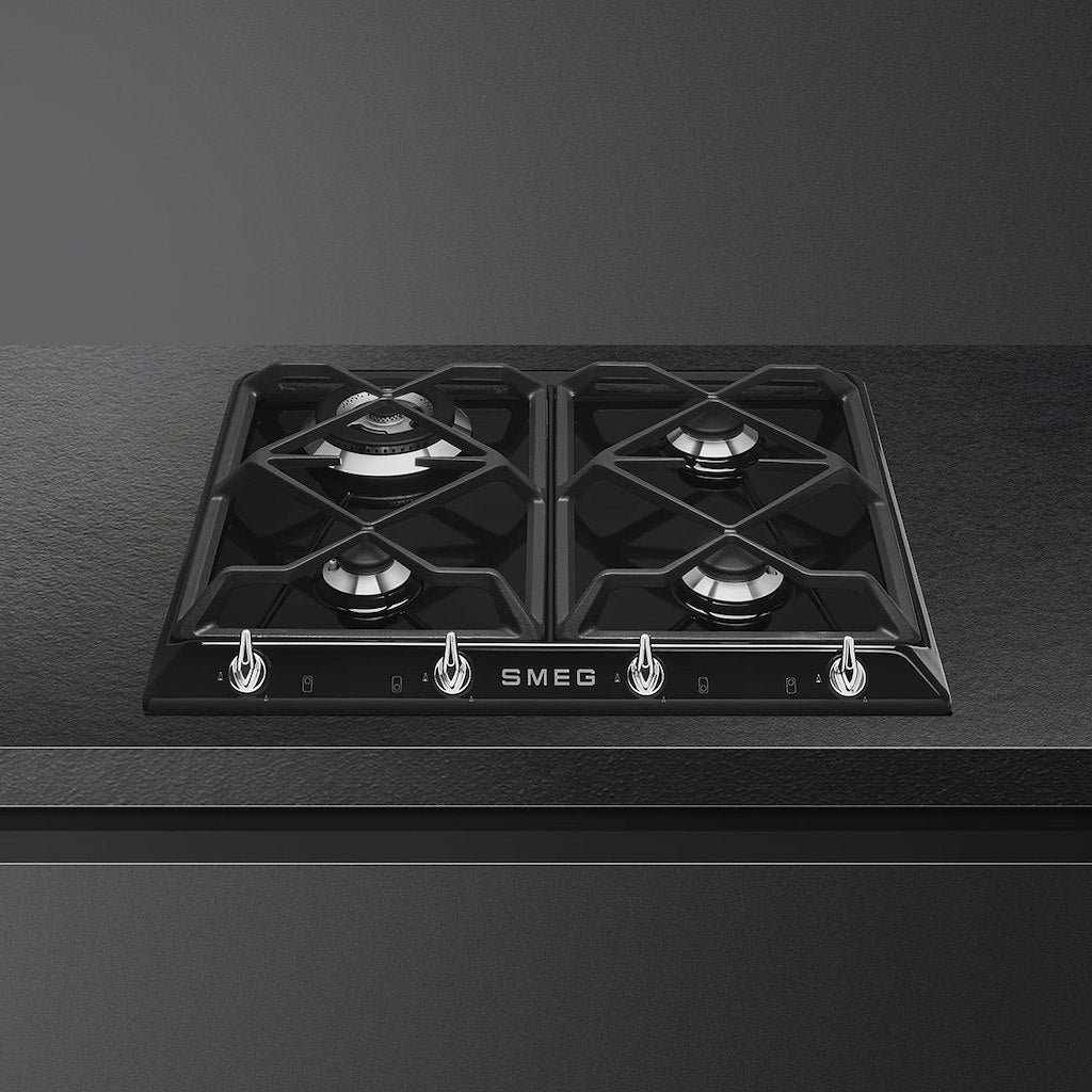 60 cm gas hob black