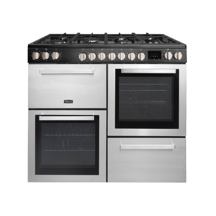 Tesla - T100MCDFRCSS - 100cm Multi Cavity Dual Fuel Range
