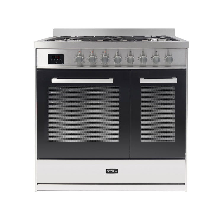 Tesla - T90DDFRCSS - 90cm Double Cavity Dual Fuel Range