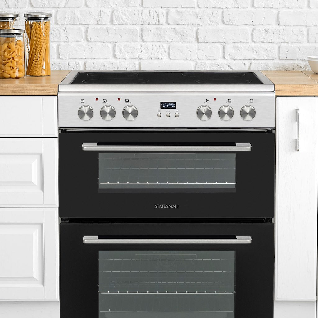 Inox 60cm Double Oven Electric Cooker