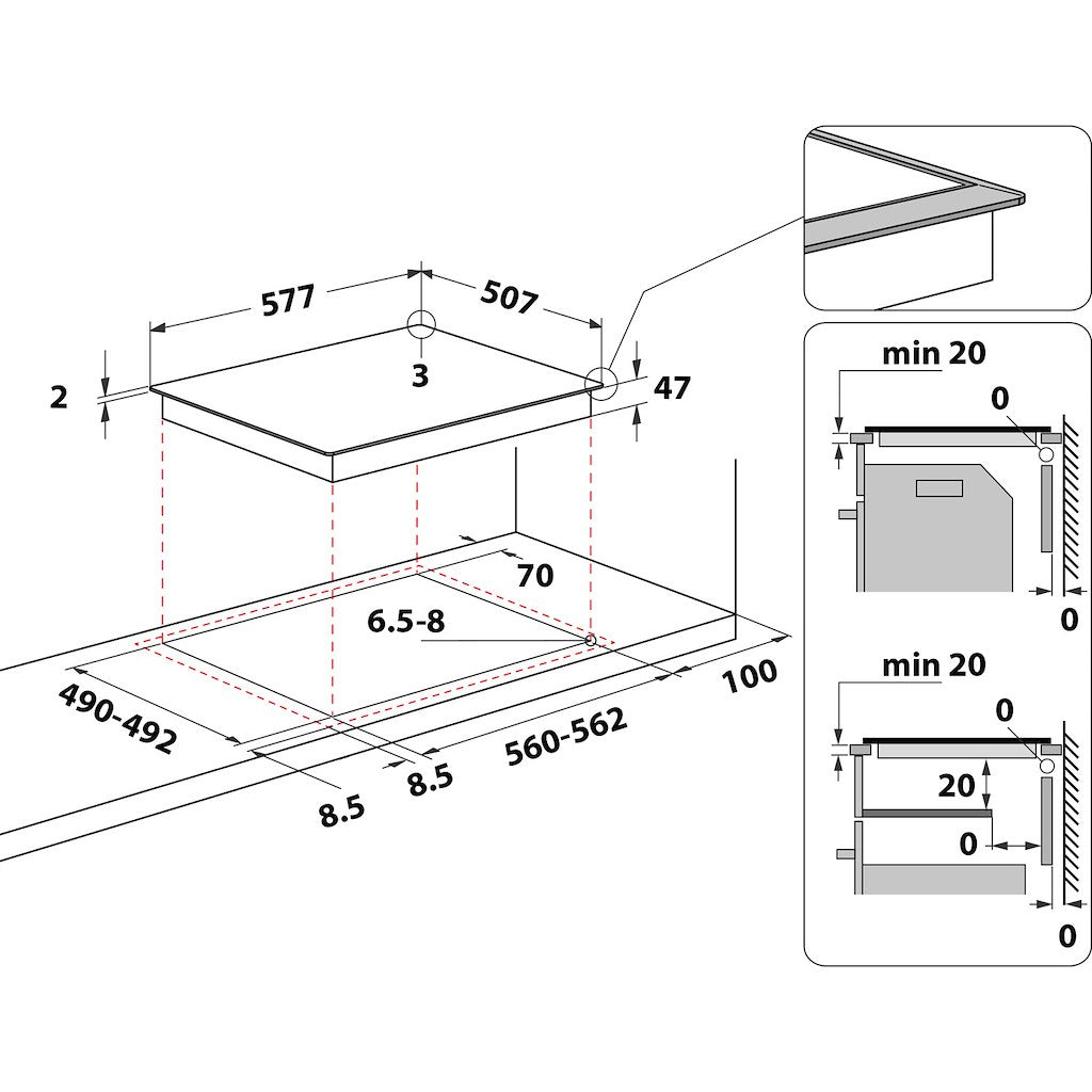 Indesit Hob - RI 261 X
