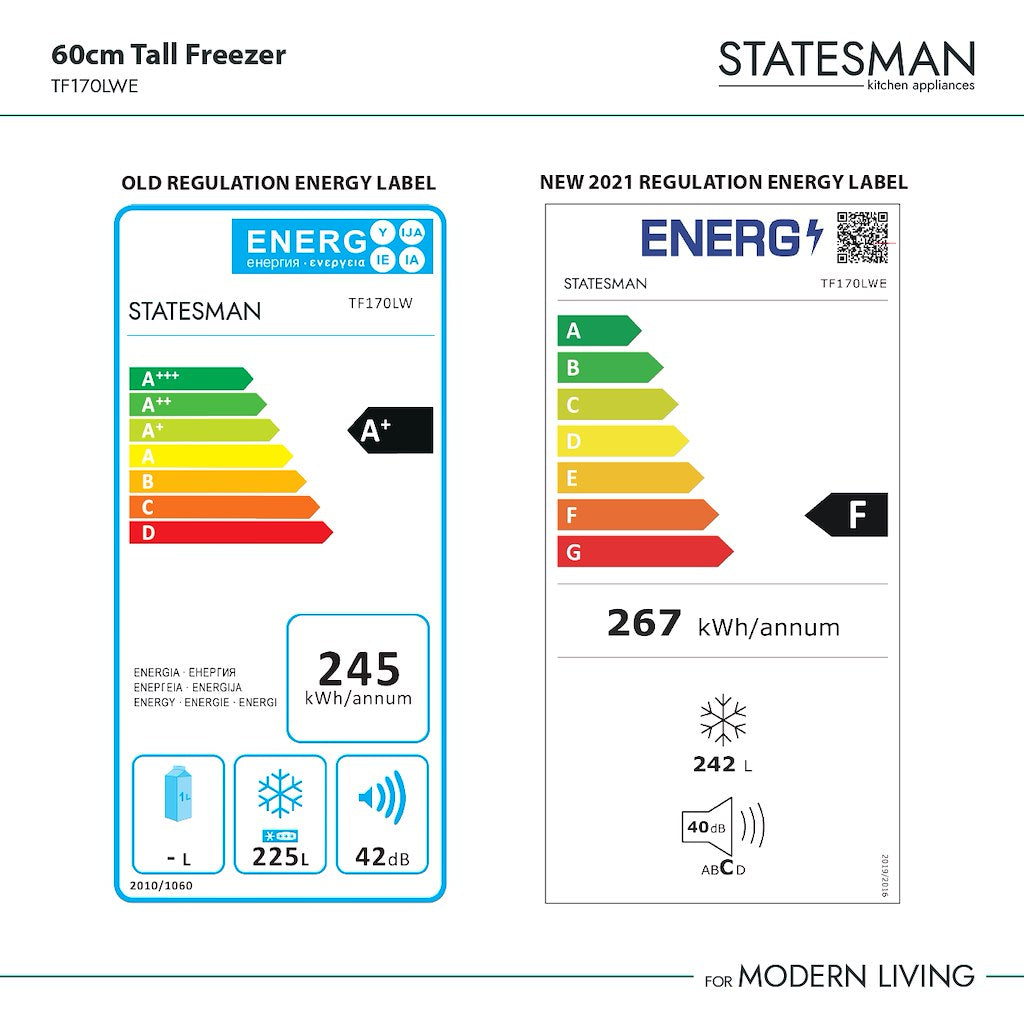 Statesman TF170LWE 60cm Tall Freezer