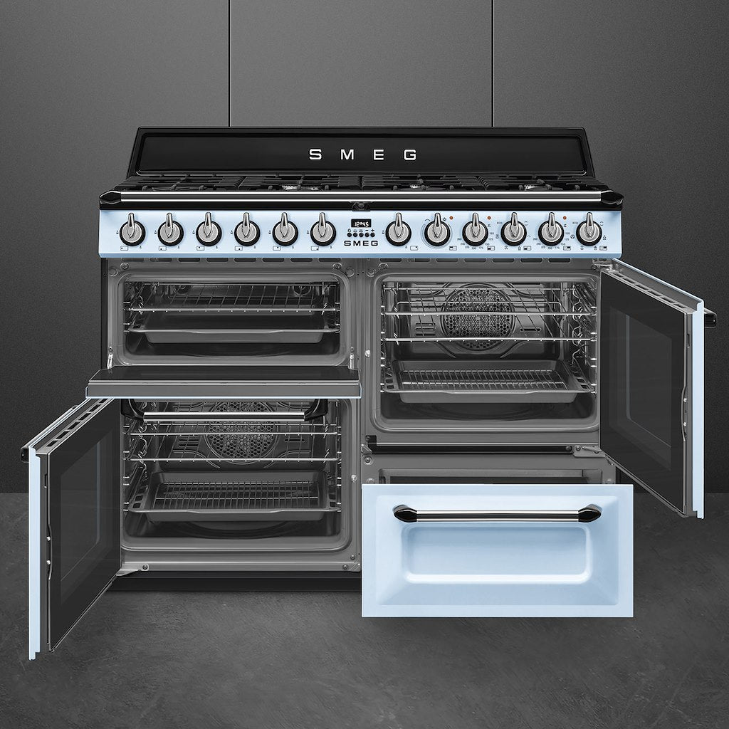 cuc Victoria, 110cm, 3 forni, piano 7F gas, azzurra