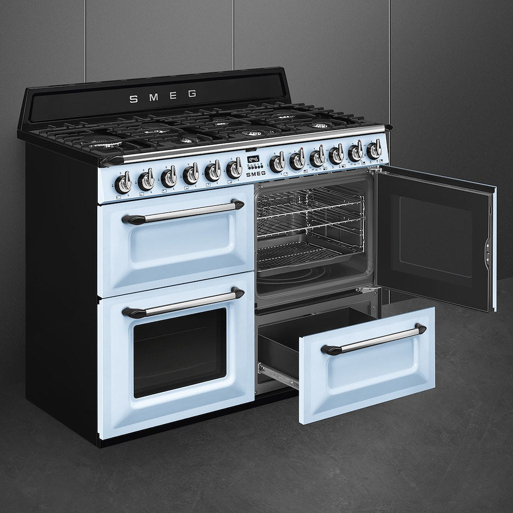 cuc Victoria, 110cm, 3 forni, piano 7F gas, azzurra