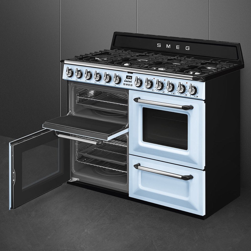 cuc Victoria, 110cm, 3 forni, piano 7F gas, azzurra