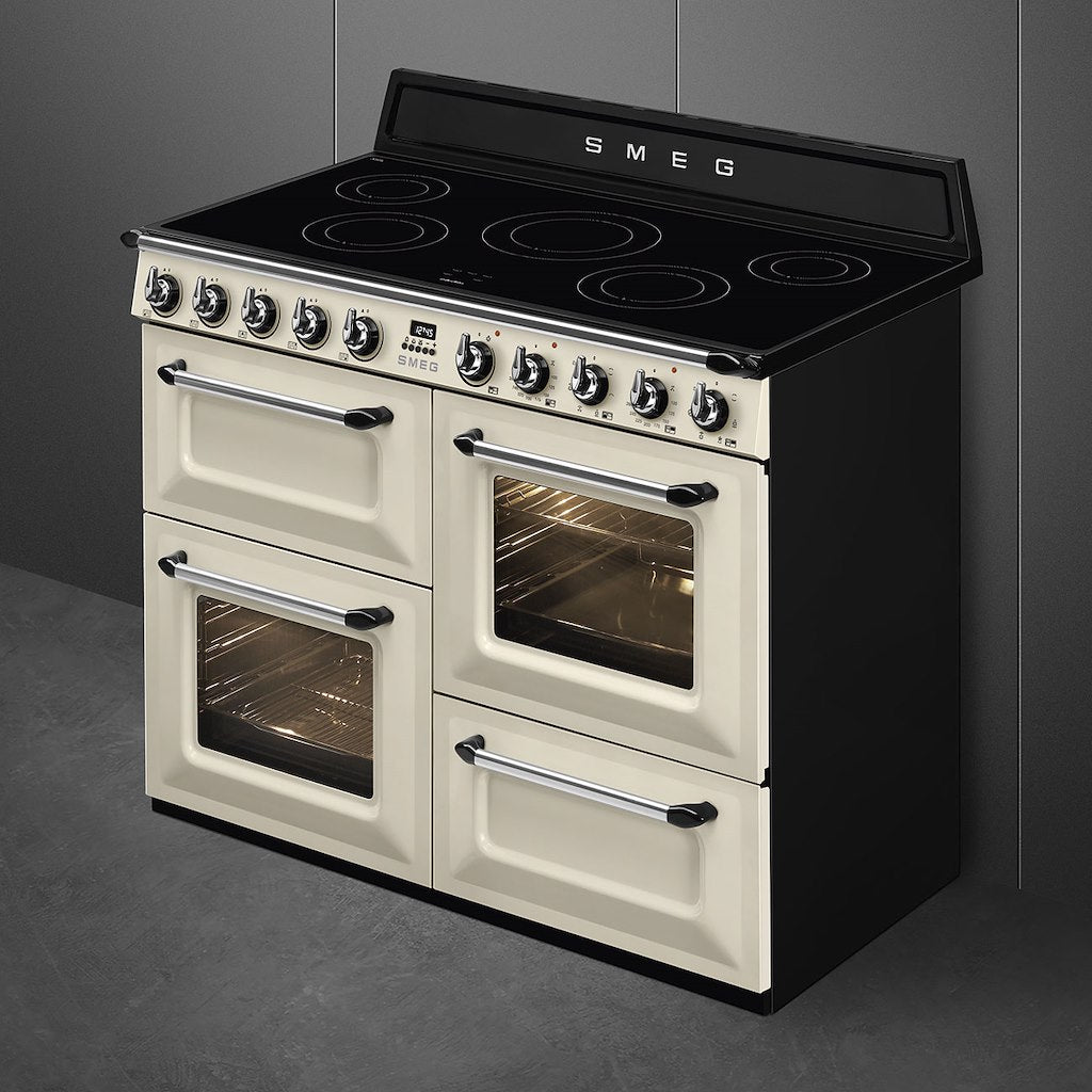 Victoria cooker, 110cm, triple cavity, induction hob, MF oven, cream