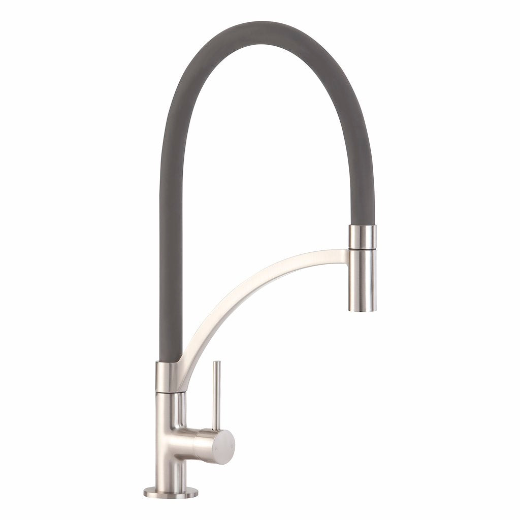 Single Lever Tap with Grey Pull-Out Spout