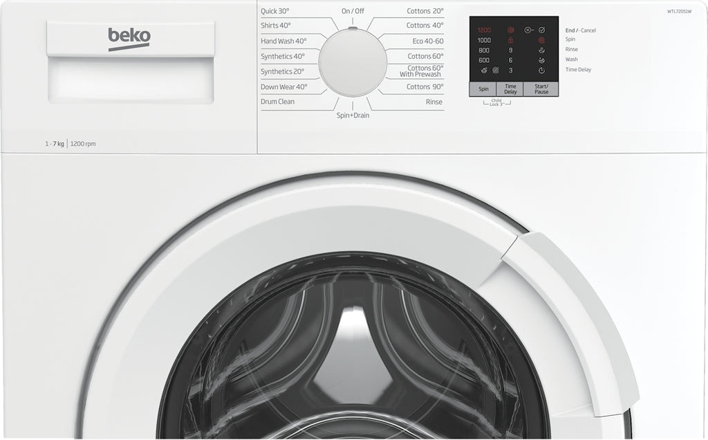 Beko WTL72051W Freestanding 7kg 1200rpm Washing Machine - White