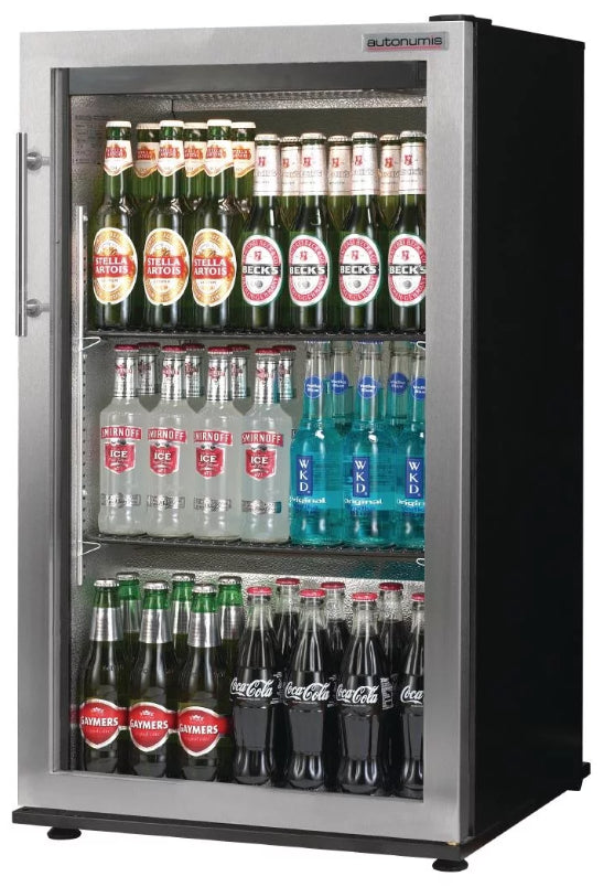 Autonumis RNC00002 Popular Single Door Stainless Steel Bottle Cooler 87 x 330ml Bottles