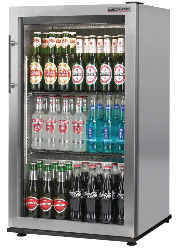 Autonumis RNC00008 Popular Stainless Steel Single Door Bottle Cooler 87 x 330ml Bottles