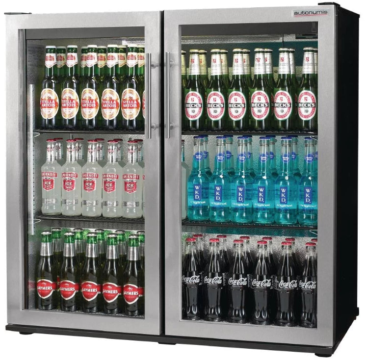 Autonumis RPC00003 Popular Double Door Stainless Steel Bottle Cooler 174 x 330ml Bottles