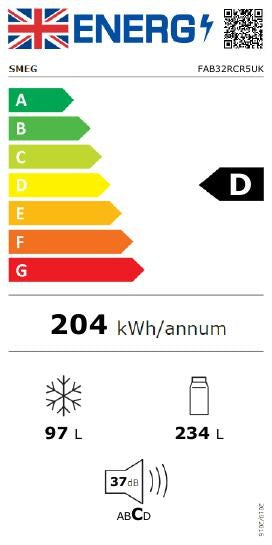 Bottom Mount, 50's Style, Cream, no-frost, right, UK Market