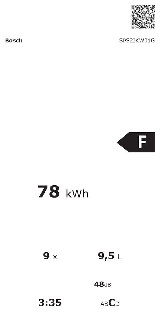 SPS2IKW01G, Free-standing dishwasher