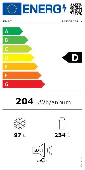 Bottom Mount, 50's Style, Cream, no-frost, right, UK Market