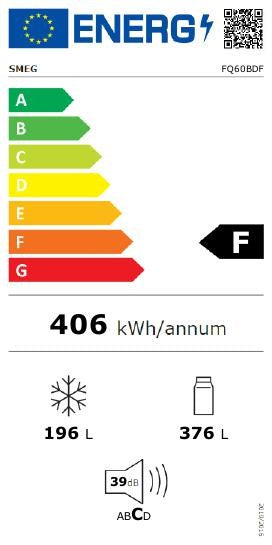 Smeg FQ60BDF 92cm Four Door Fridge Freezer, White