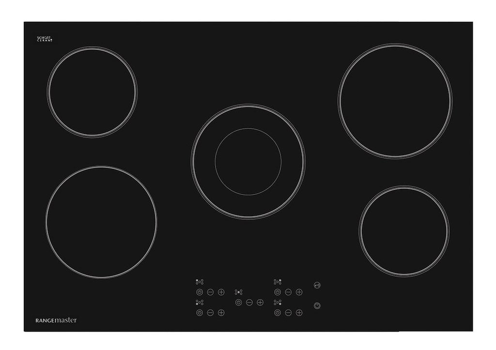 Rangemaster RMB75HPECGL/ 75cm 5 Zone Ceramic Hob Black Glass