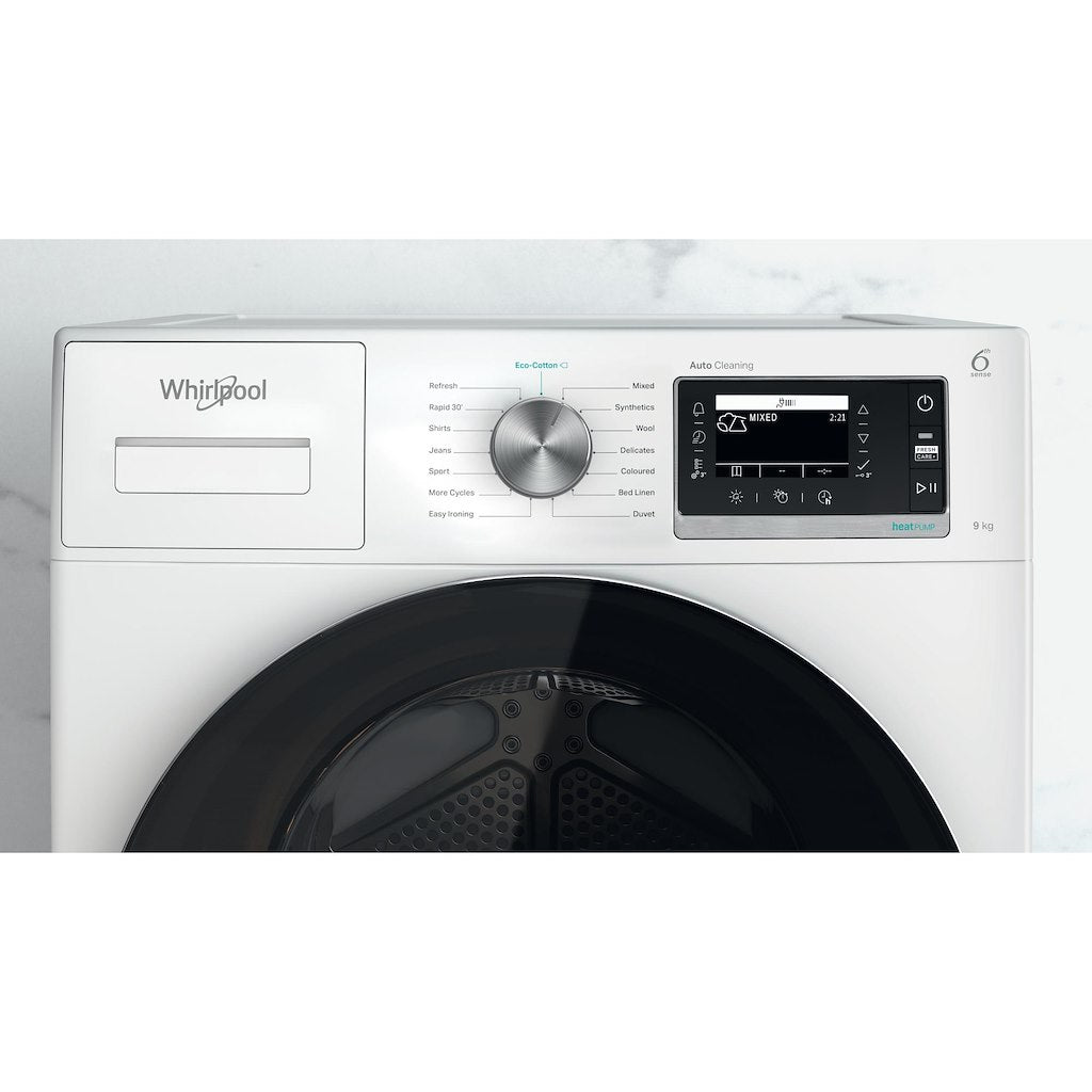 Whirlpool Freestanding Supreme Silence Heat Pump Dryer - White - 9kg - A+++ Rated - W6 D94WR UK