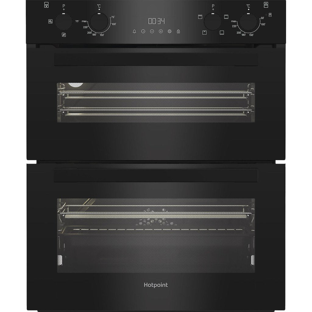 Hotpoint DUH 12G1 B Built Under Electric Fan Double Oven - Black