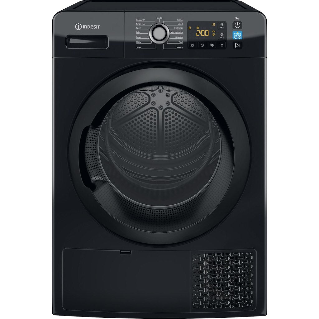 Indesit Heat Pump Tumble Dryer: Freestanding, 9,0kg - YT M11 92B X UK - Black