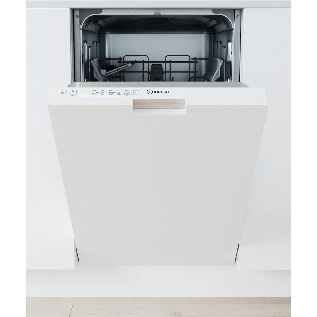 Indesit Push&Go IN2IE10CS80UK Integrated Slimline Dishwasher 10 Place Settings - White
