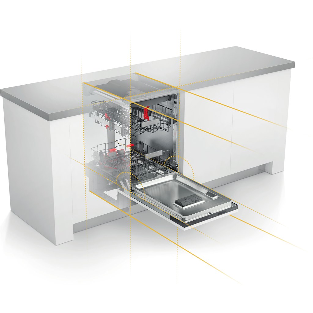 Whirlpool Integrated Dishwasher: in Black, Slimline - WSIE 2B19 UK