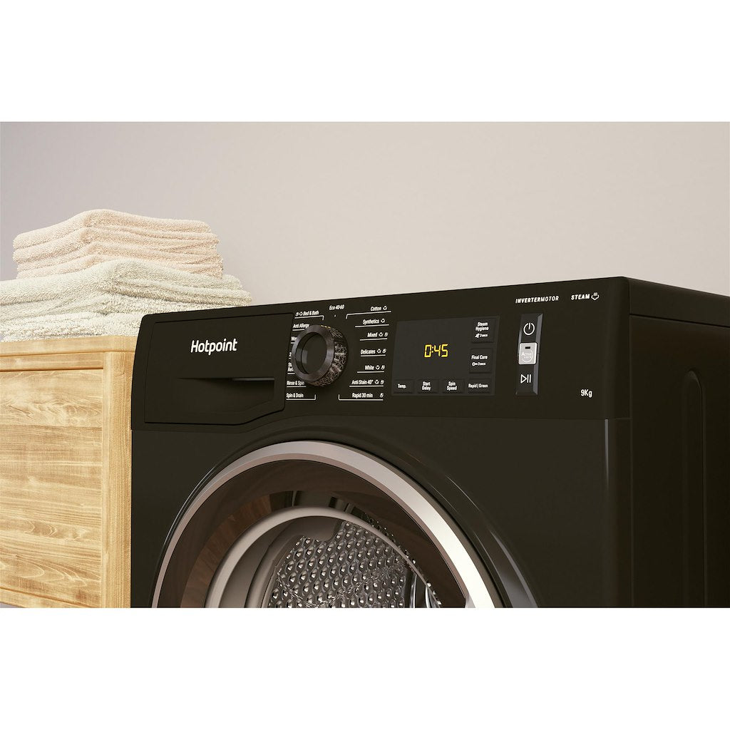 Hotpoint NM11945BCA UK N ActiveCare 9kg Front Load Washing Machine - Black
