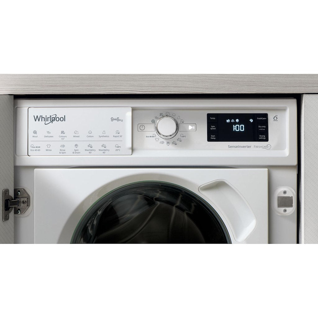 Whirlpool FreshCare Built-in Washer Dryer - White - 9+6kg - 1400rpm - D/B Rated - BI WDWG 961485 UK