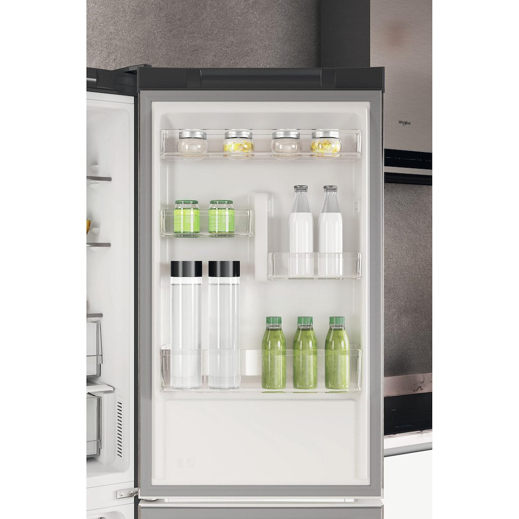 Whirlpool Total No Frost Fridge Freezer - 70/30 Split - Stainless Steel - 18 Shopping Bags - E Rated - W7X 82O OX UK