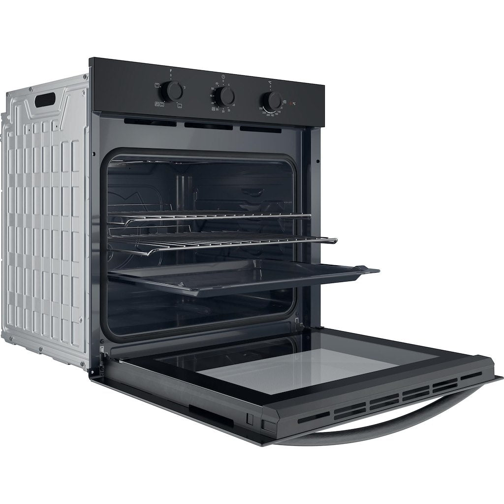 Single Static Oven - Eco Cleaning - Static Oven - 71L With 3 Dial With Timer And A Energy In Black