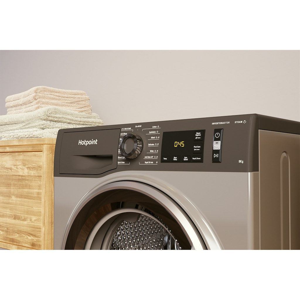 Hotpoint ActiveCare NM11 845 GC A UK N Washing Machine - Graphite