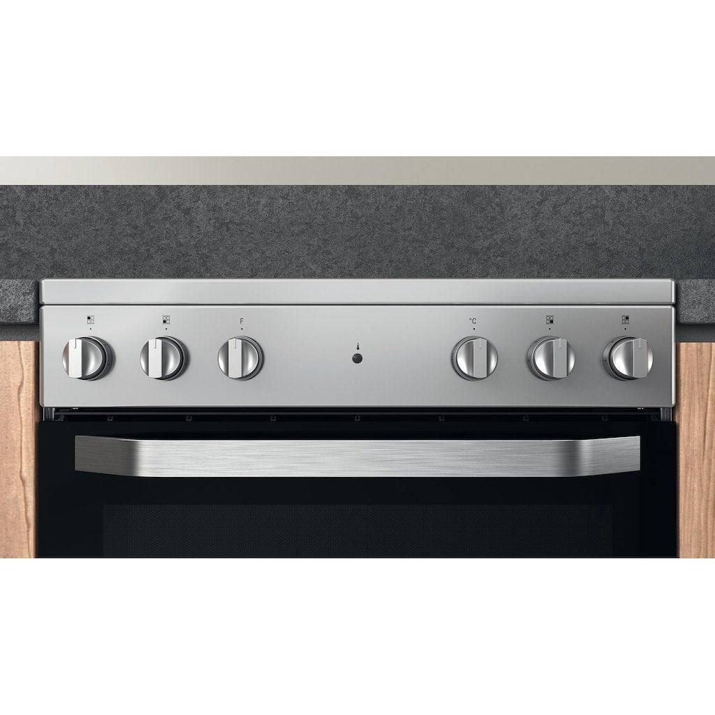 Hotpoint Electric Single Cooker - Stainless Steel - 60cm - A Rated - HS67V5KHX/UK