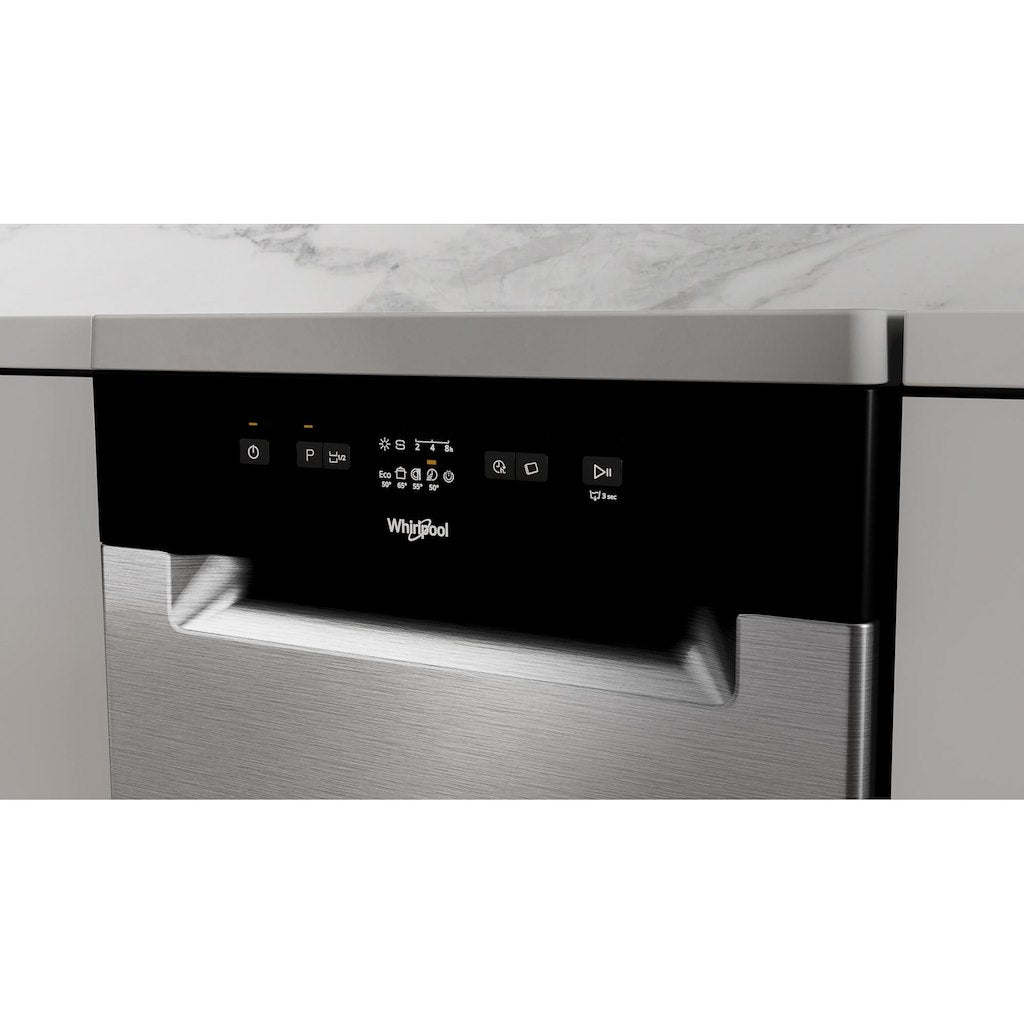 Whirlpool WSFE 2B19 X UK N SupremeClean Slimline Dishwasher A+++ 10 Place - Stainless Steel