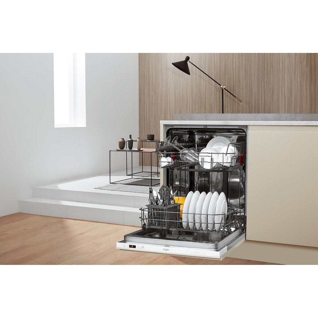 Whirlpool Integrated Dishwasher: in White - WIC 3B19 UK N