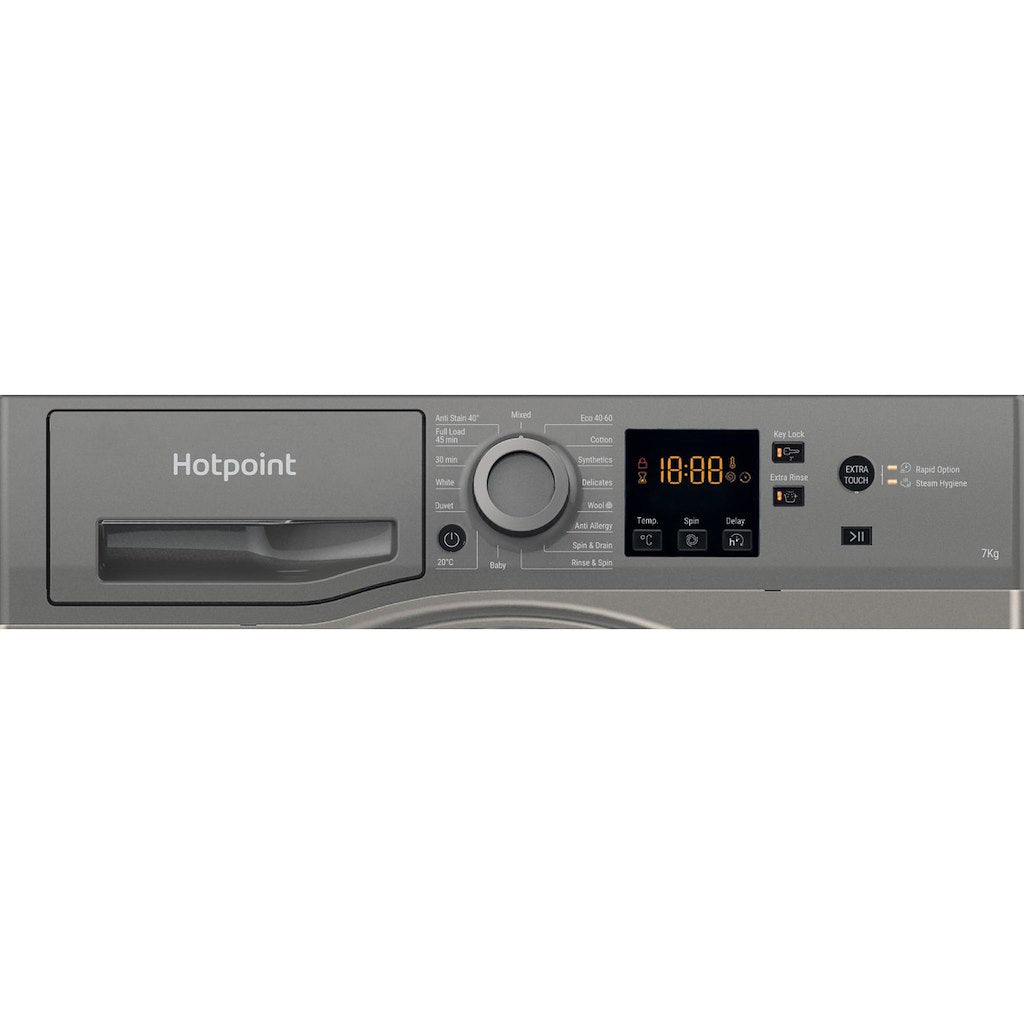 Hotpoint freestanding front loading washing machine: 7kg