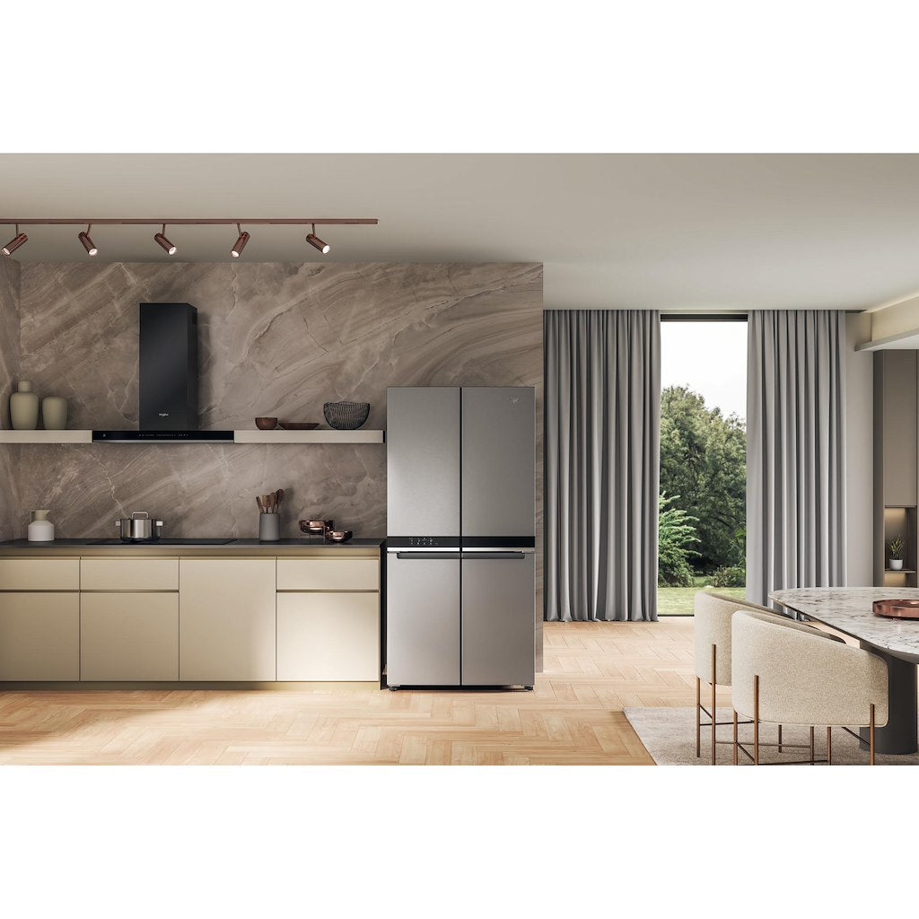 Whirlpool 90cm Total Frost Free 4 Door Fridge Freezer - Stainless Steel - 33 Shopping Bags - E Rated - WQ9 B2L G