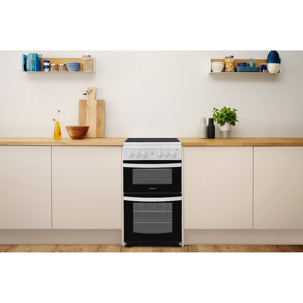 Electric Twin Cooker - Fan Oven - White With Click&Clean and Fast Preheat