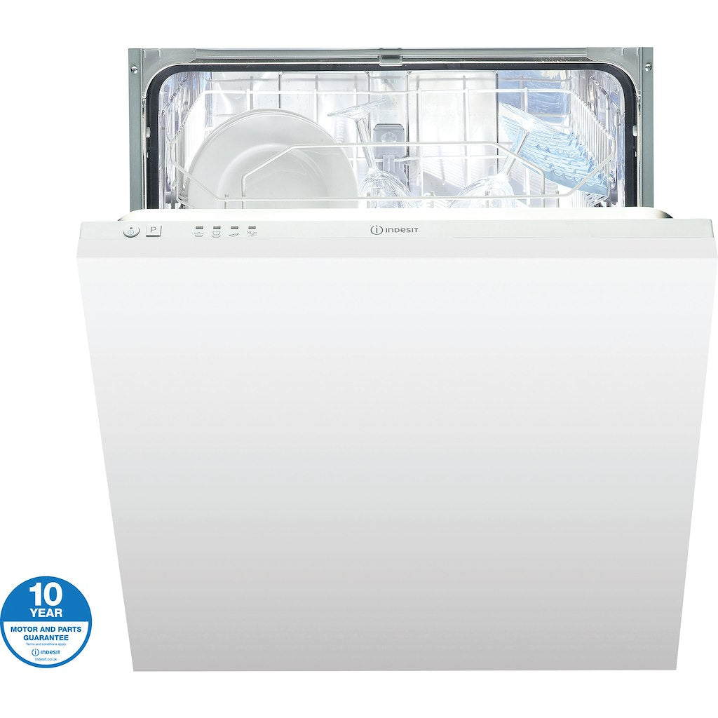 Integrated dishwasher: full size, white colour