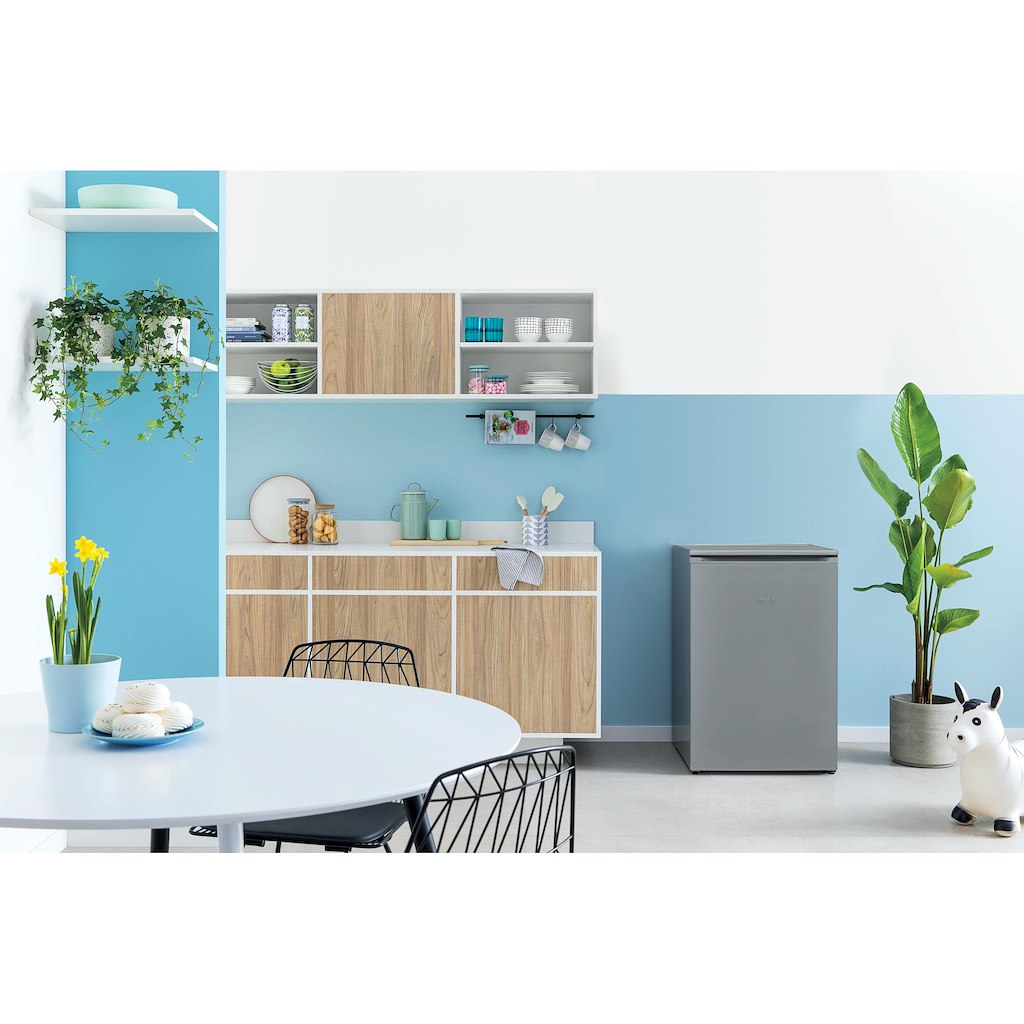 Indesit I55ZM 1120 S UK Freestanding Undercounter Freezer - Silver