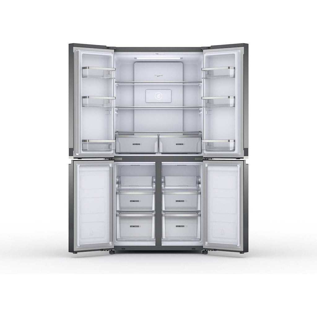 Whirlpool 90cm Total Frost Free 4 Door Fridge Freezer - Stainless Steel - 33 Shopping Bags - E Rated - WQ9 B2L G