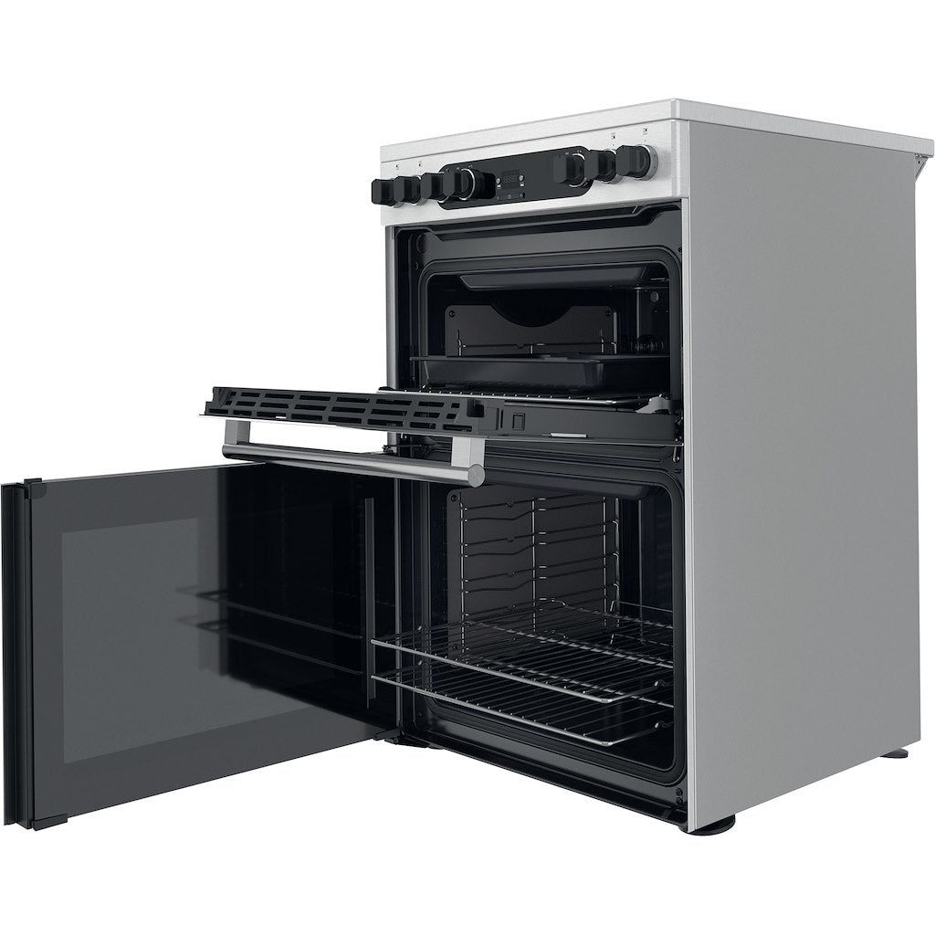 Hotpoint CD67V9H2CX/U Electric Cooker 60cm Double Oven - Inox
