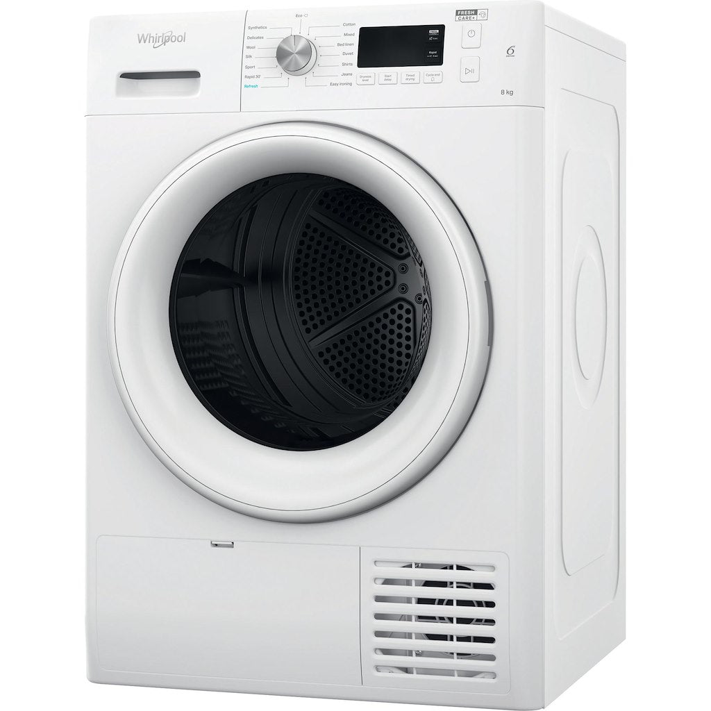 Whirlpool Freestanding Heat Pump FreshCare+ Dryer - White - 8kg - 1200rpm - A++ Rated - FFT M11 8X2 UK