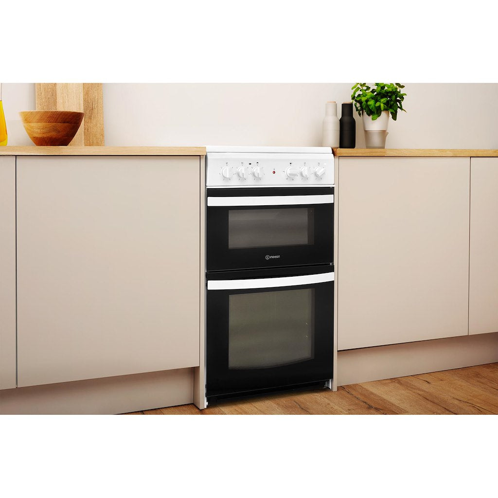 Electric Twin Cooker - Fan Oven - White With Click&Clean and Fast Preheat