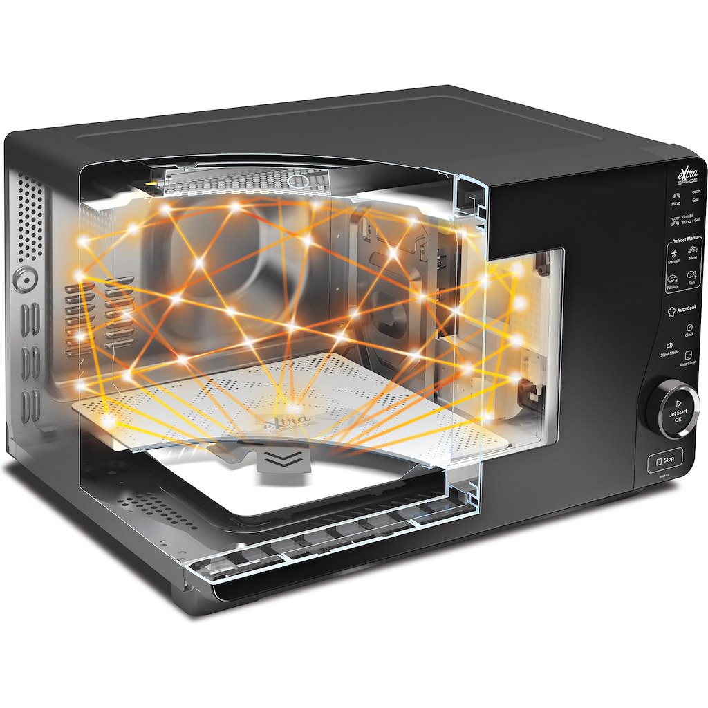 Hotpoint freestanding microwave oven: black