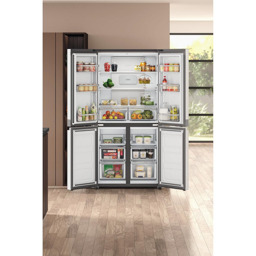 Hotpoint side-by-side american fridge: inox