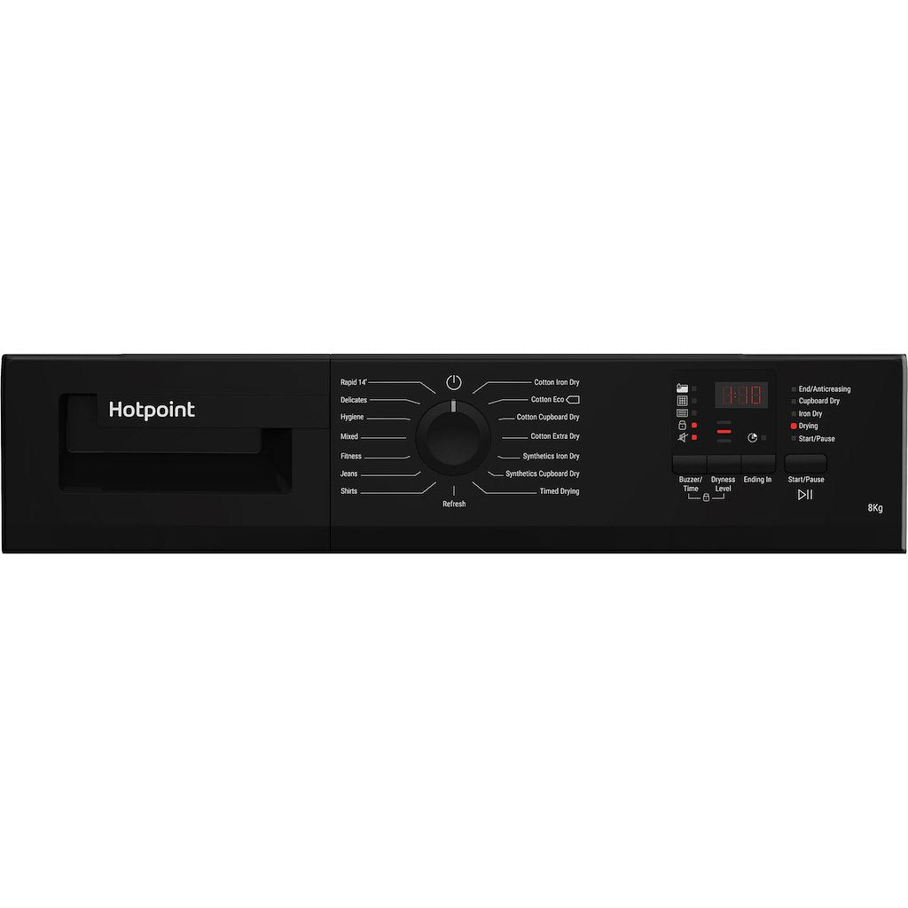 Hotpoint Dryer 8KG Condenser Sensor Dry Black 15 cycles