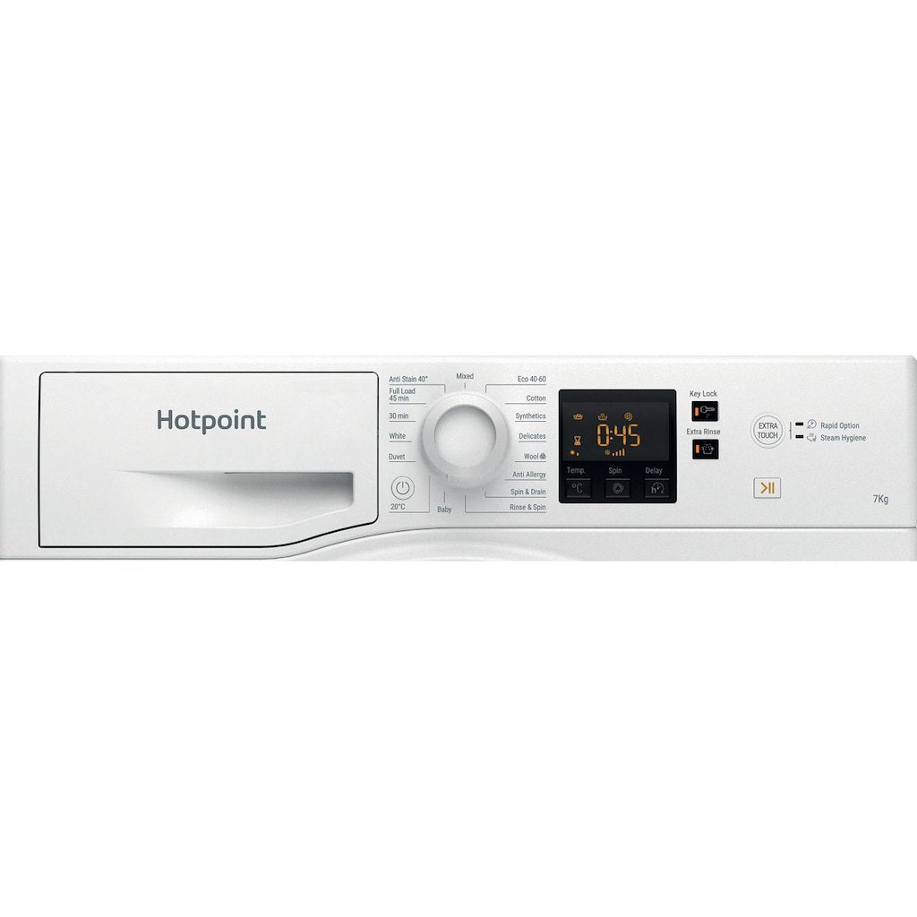 Hotpoint NSWF 743U W UK N Freestanding Front Load Washing Machine 7kg